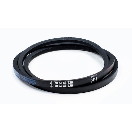 D&D A70/4L720 Classical V-Belt, 72 in Outside Length, 1/2 in Top Width, 1 Ribs A70/4L720
